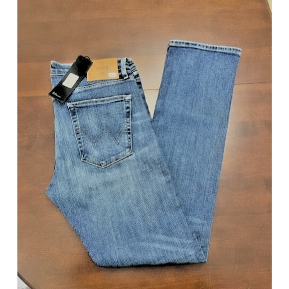 EDWIN Jeans 31 x 33 Maddox Slim Fit Straight Leg Shelter Blue Denim Stretch $208 - Picture 1 of 9